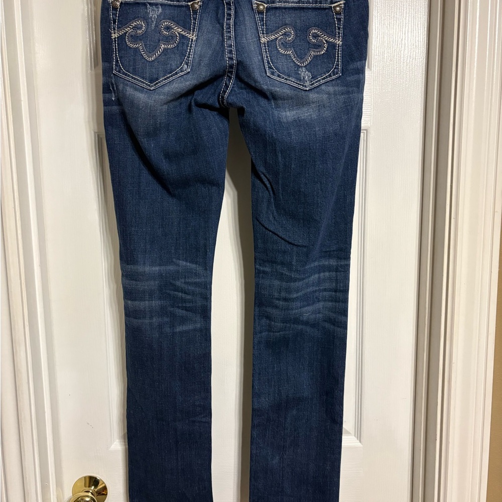 Skinny Mid-Rise Jeans in Dark Blue Wash - Picture 5 of 6